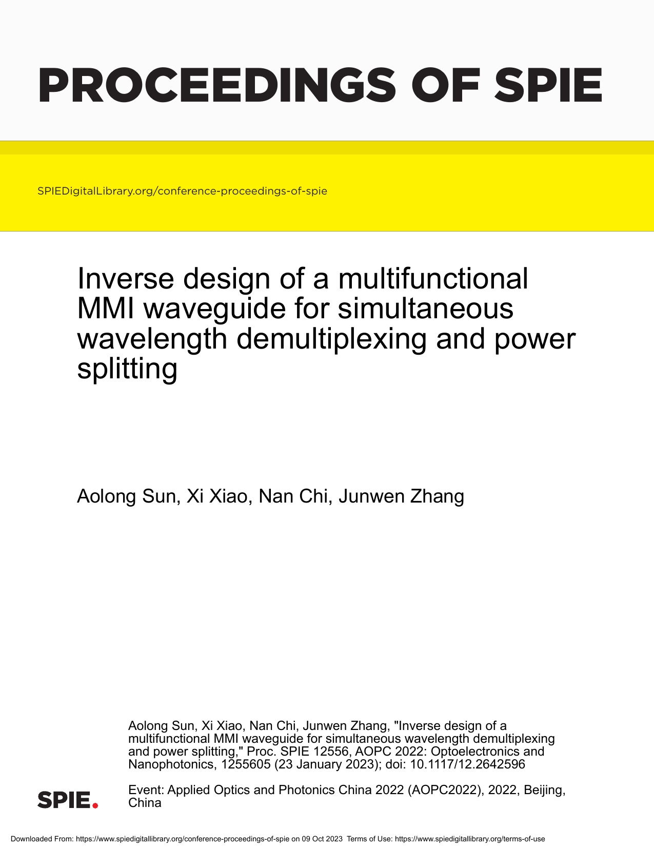Multifunctional MMI waveguide